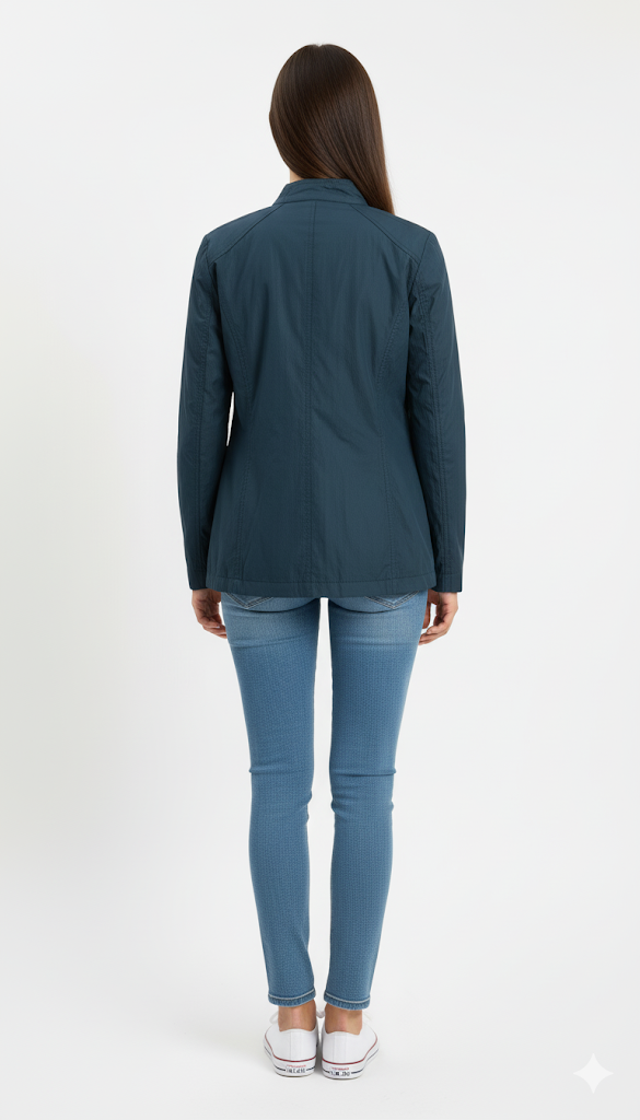 Women's Teal Moto Utility Jacket