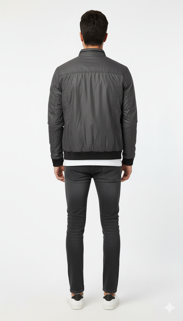 Charcoal Quilted Field Jacket