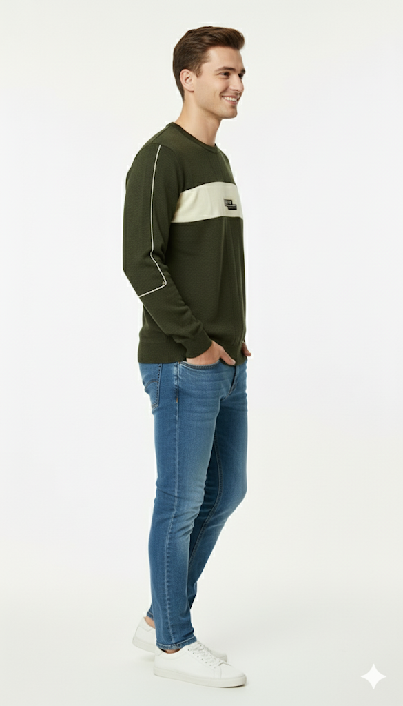 Exotic Stripe Crewneck