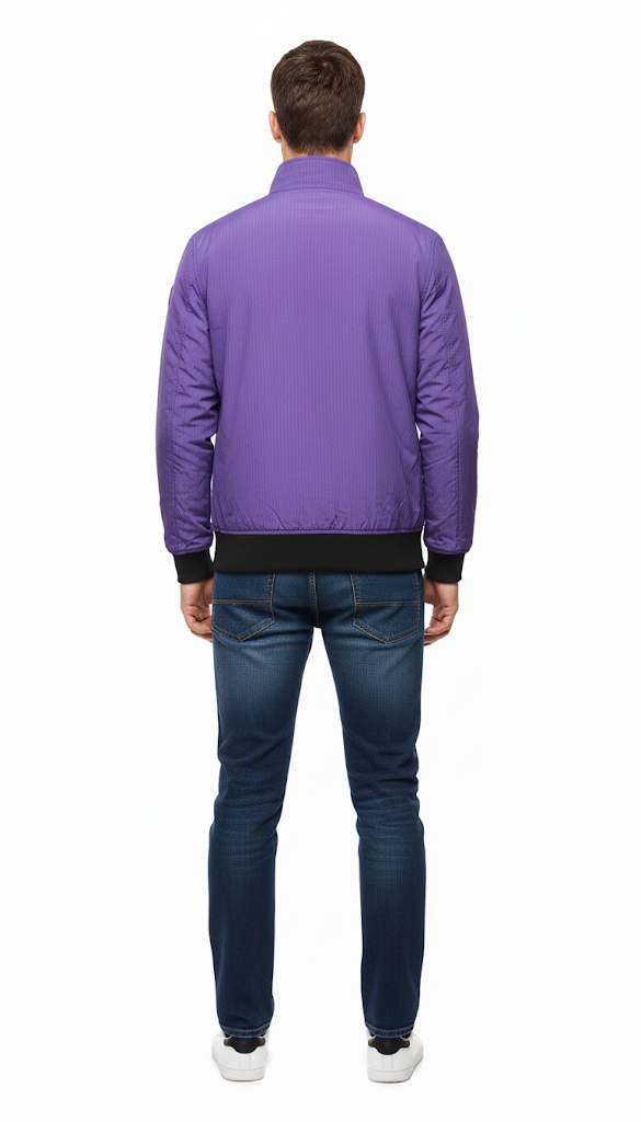 Purple Technical Graphic Bomber