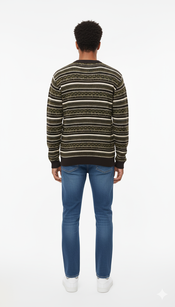 Intricate Fair Isle Crewneck Sweater