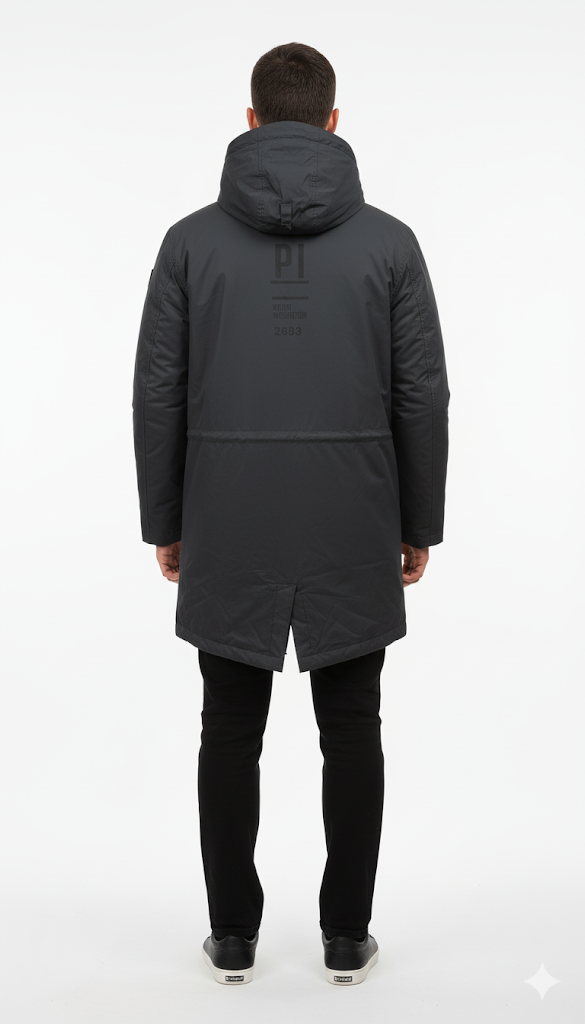 Slate Gray Mid-Length Parka