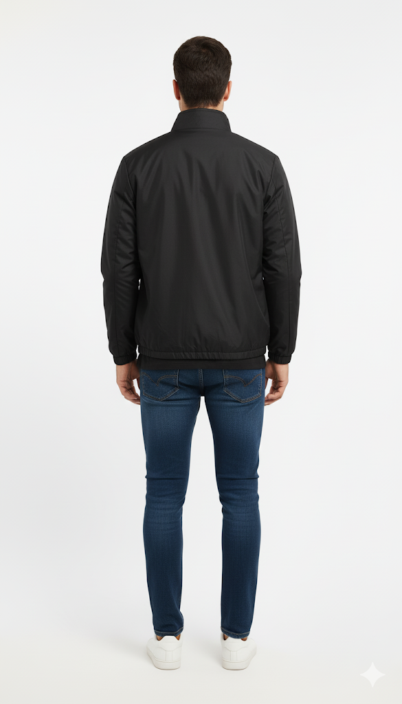 Sleek Black Harrington Jacket