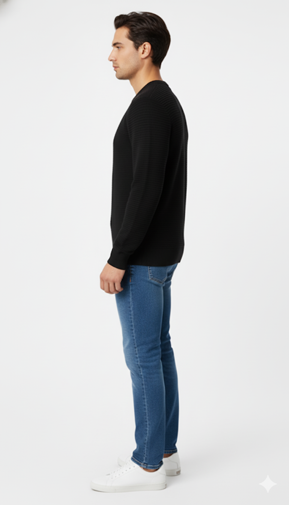 Plain Black Crewneck Sweatshirt