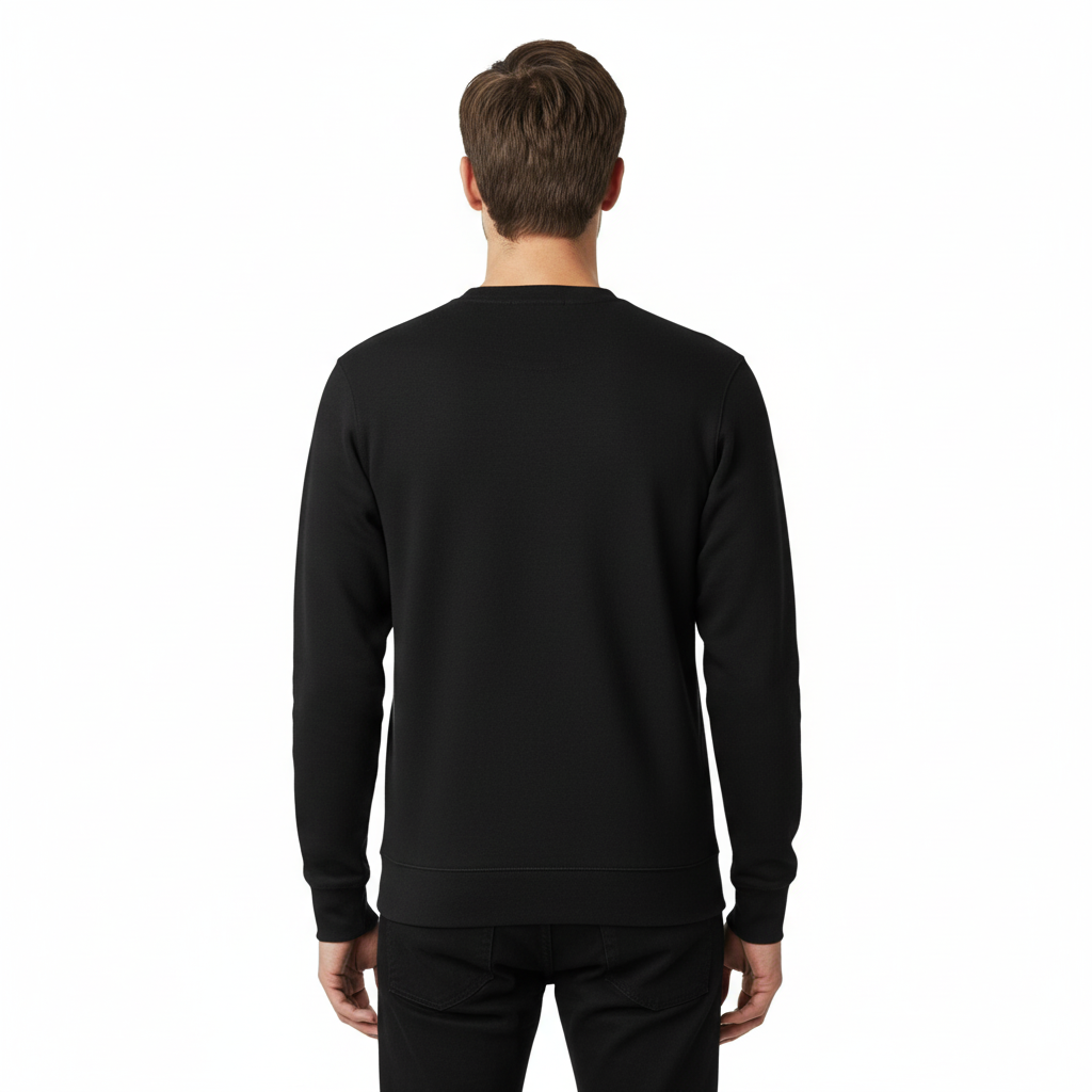 Plain Black Crewneck Sweatshirt
