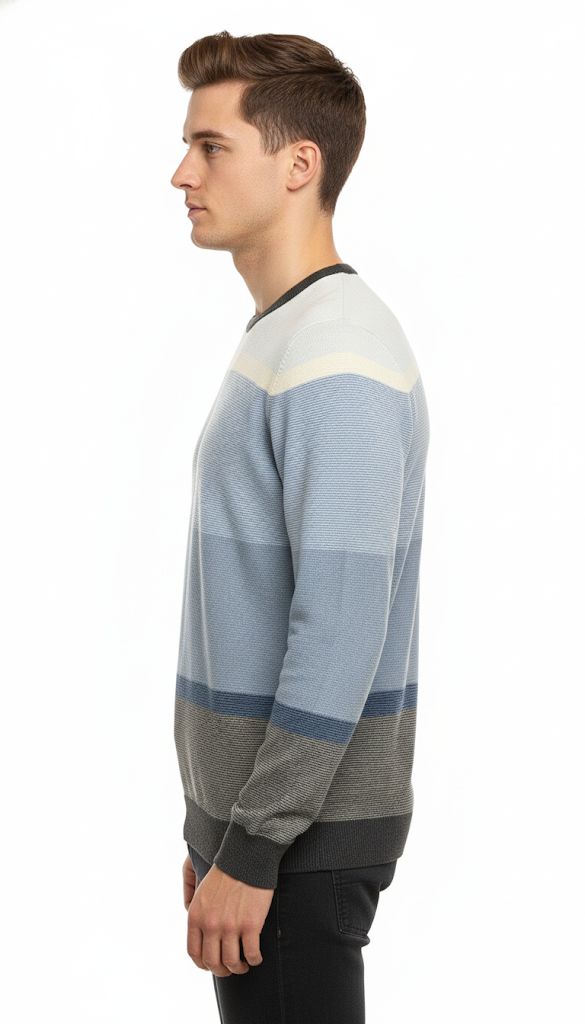 Men's Striped Crew Neck Sweater