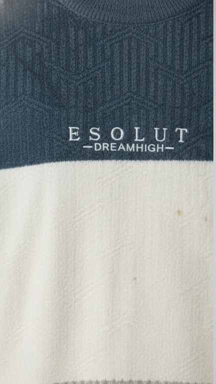 Men's Mixed-Knit Color-Block Sweater - Blue, White & Grey