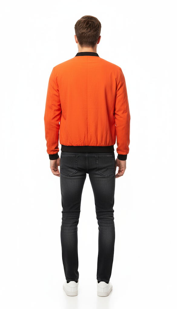 Bright Orange Contrast Bomber