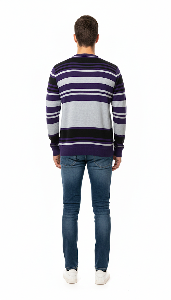 Bold Striped V-Neck Knit
