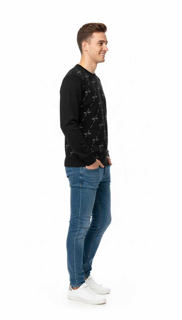 Graphic Diagonal Logo Sweatshirt