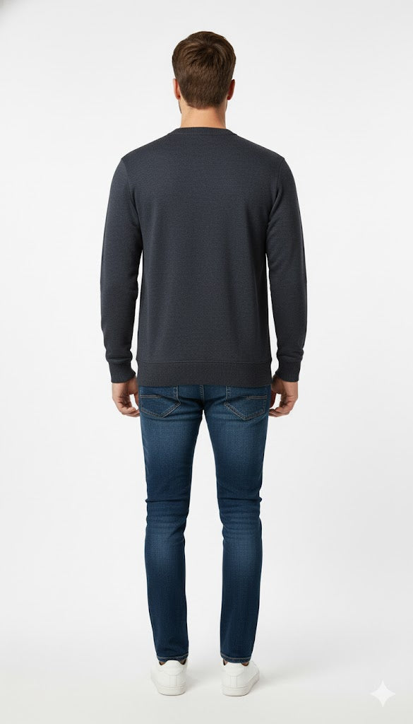 Men's Two-Tone Striped Pattern Sweater