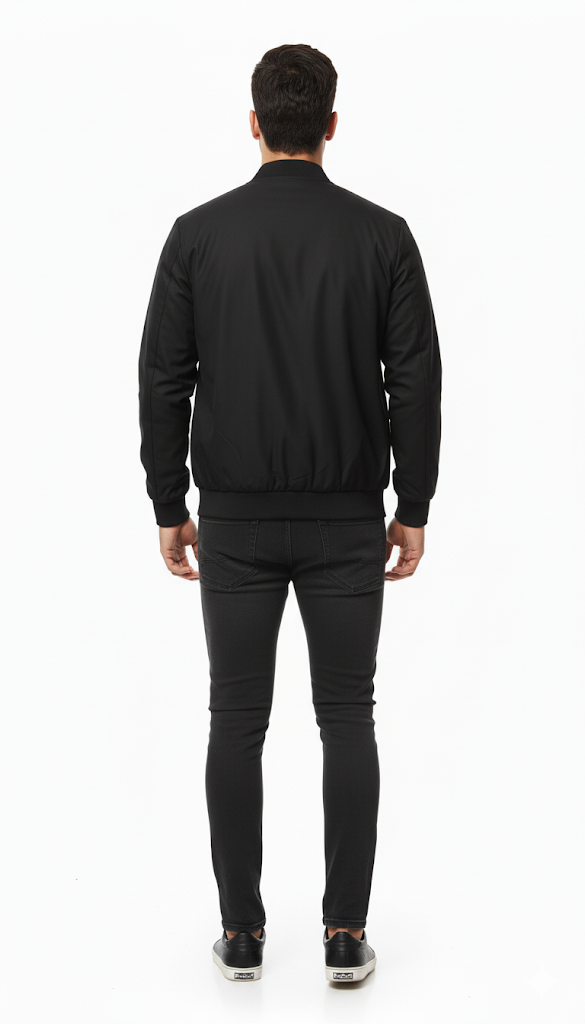 Black Bomber with Metal Badge