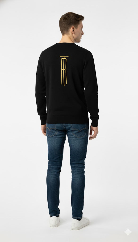 Modern Graphic Print Crewneck Sweatshirt