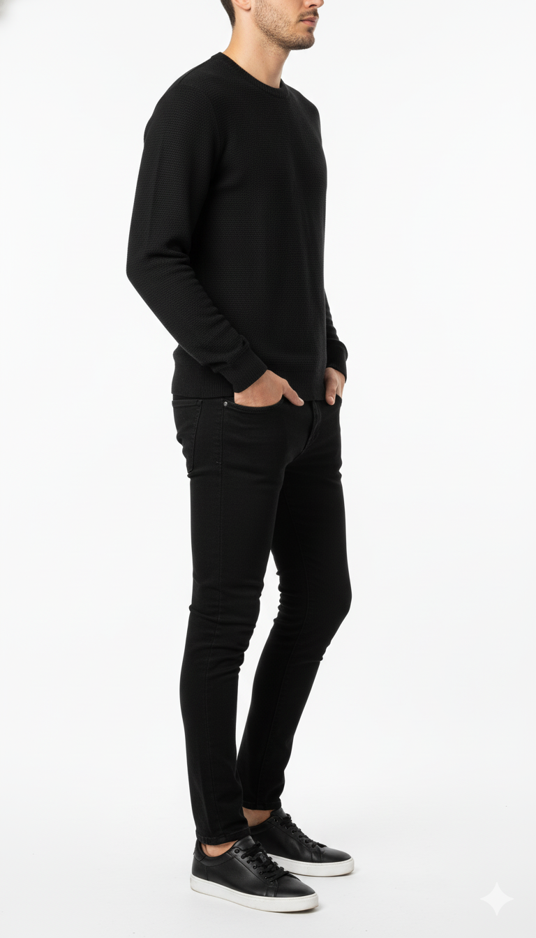 Men's Tonal Shoulder Patch Sweate