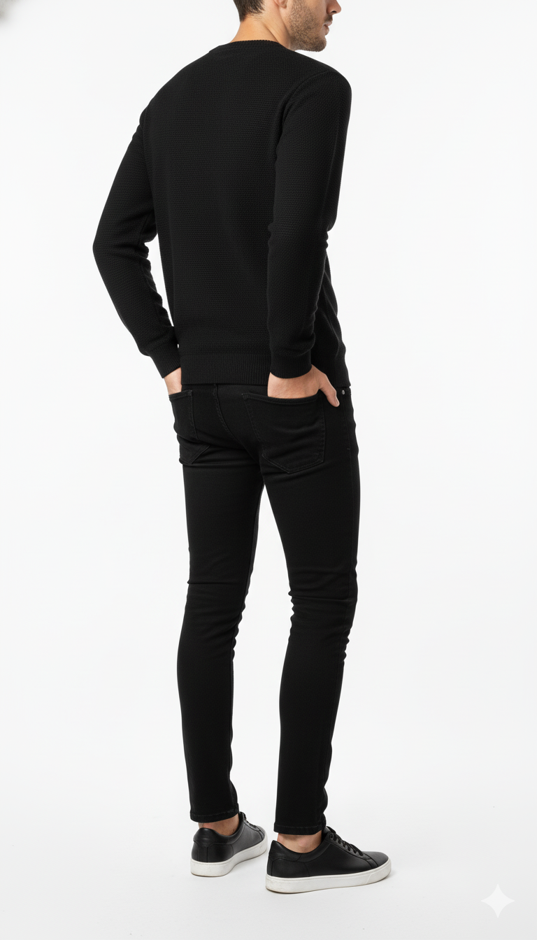 Men's Tonal Shoulder Patch Sweate