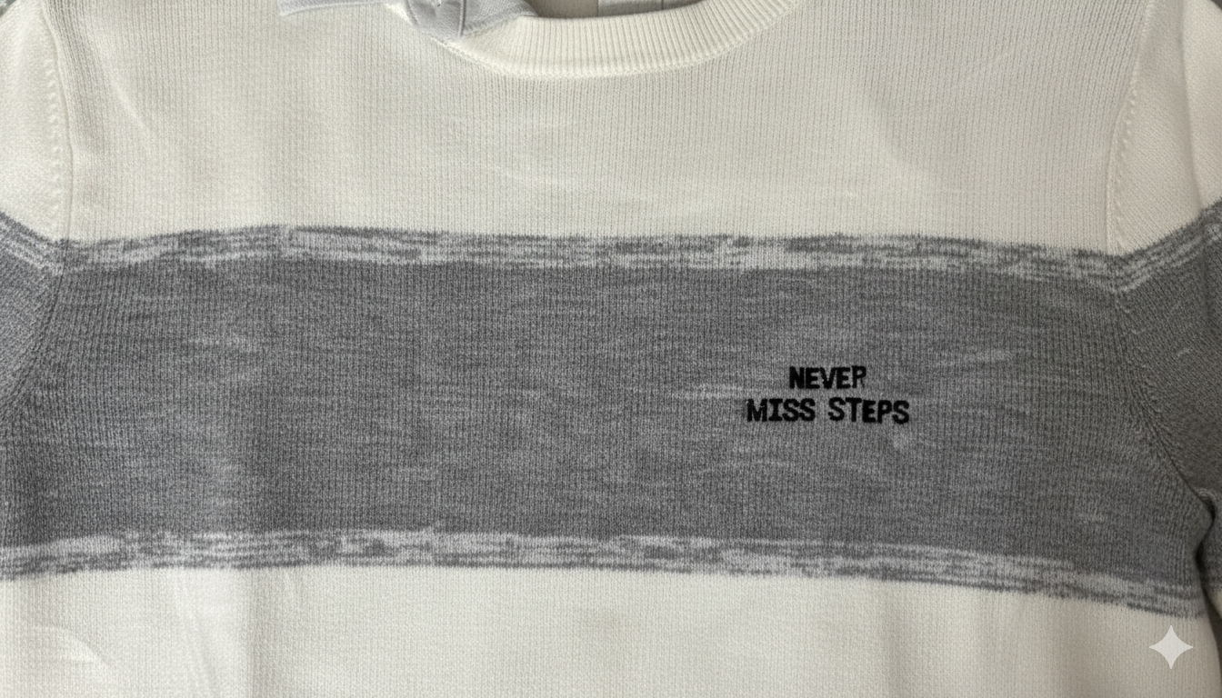 Men's Classic Rugby Stripe Polo Sweater - Grey & White