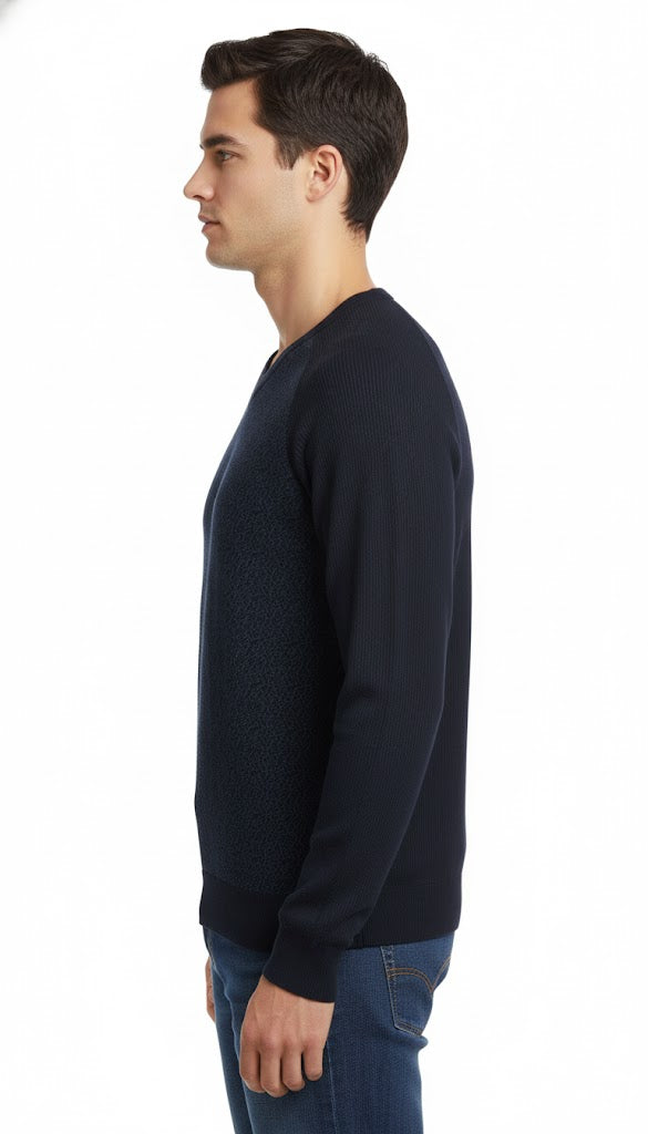 Textured Knit Crewneck Jumper