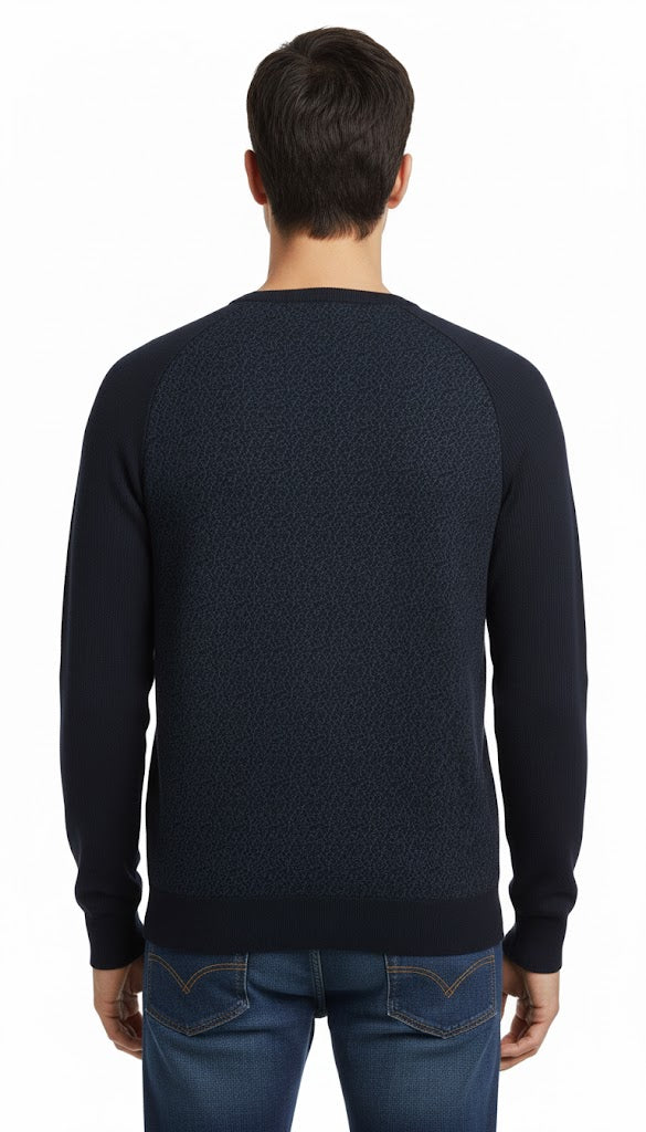 Textured Knit Crewneck Jumper
