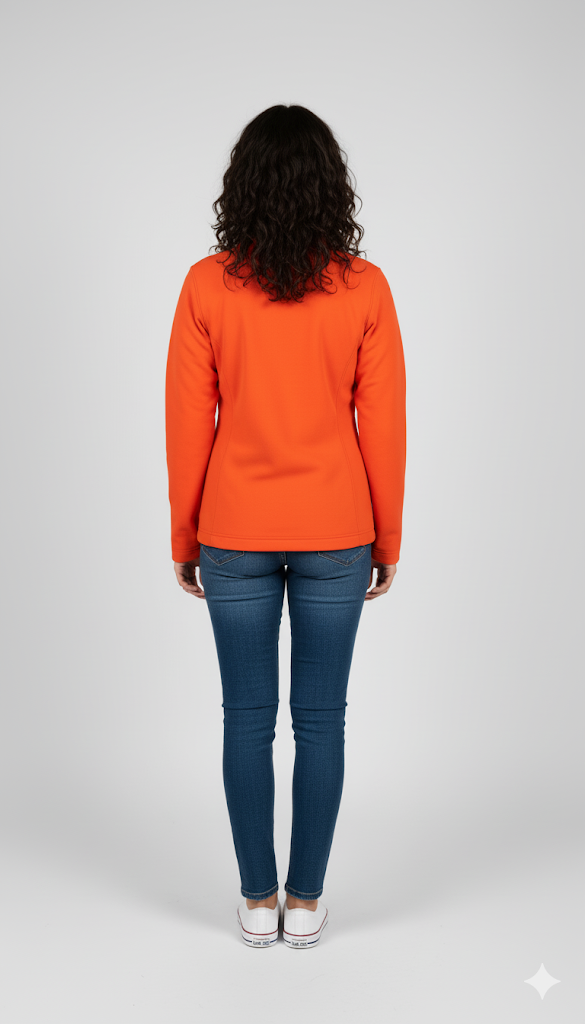 Women's Bright Orange Fleece Jacket