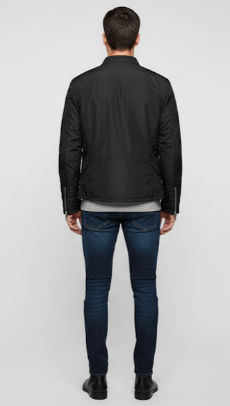 Black Multi-Zipper Moto Jacket