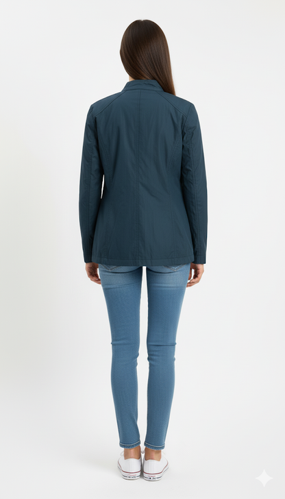 Women's Teal Moto Utility Jacket