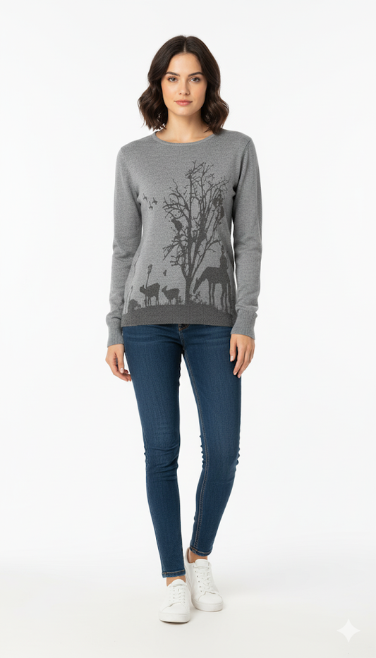 Women's Nordic Fair Isle Knit Sweater