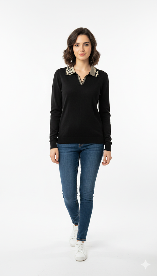 Women's Fair Isle Knit Crewneck Top