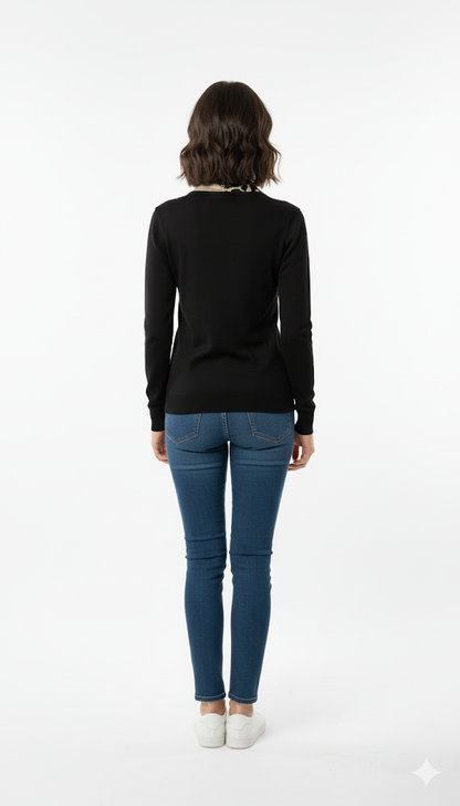 Women's Fair Isle Knit Crewneck Top