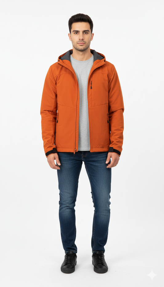 Burnt Orange Technical Soft-Shell Jacket