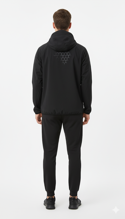 Black Minimalist Active Hoody