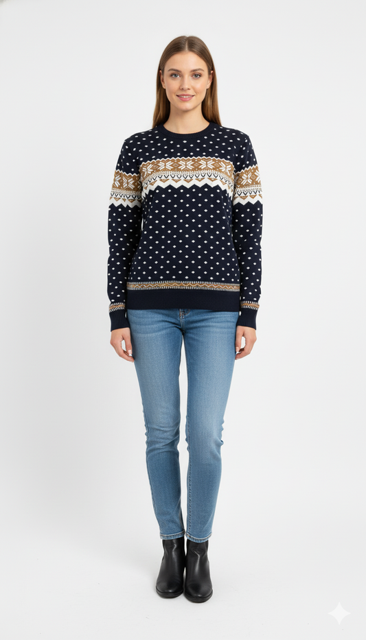 Women's Fair Isle Pattern Sweater
