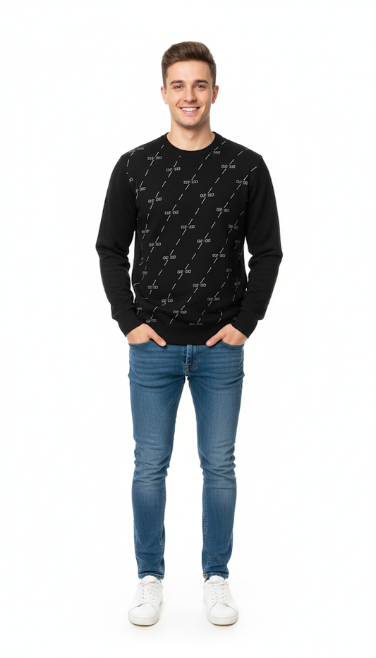 Graphic Diagonal Logo Sweatshirt