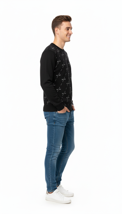 Graphic Diagonal Logo Sweatshirt