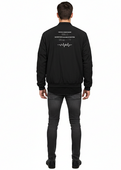 Black Minimalist Bomber