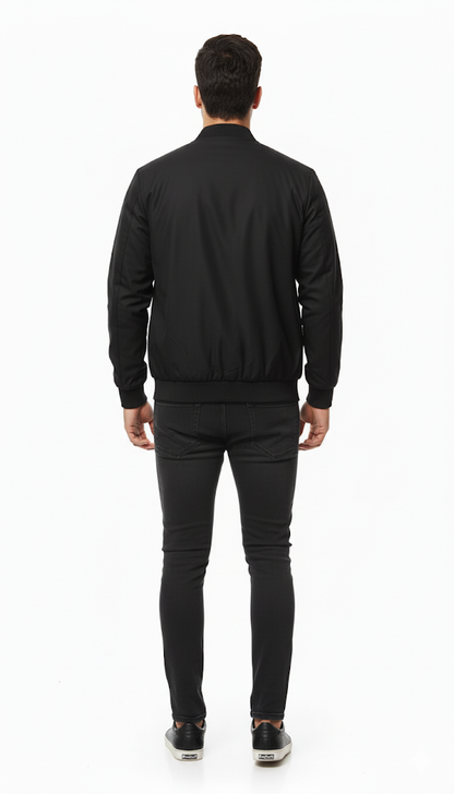 Black Bomber with Metal Badge