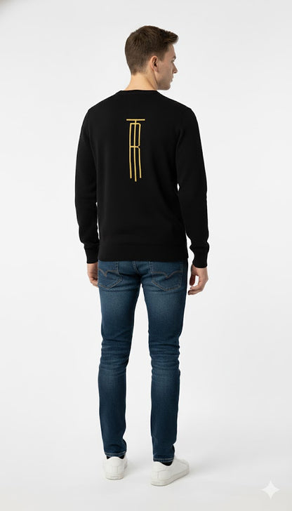 Modern Graphic Print Crewneck Sweatshirt