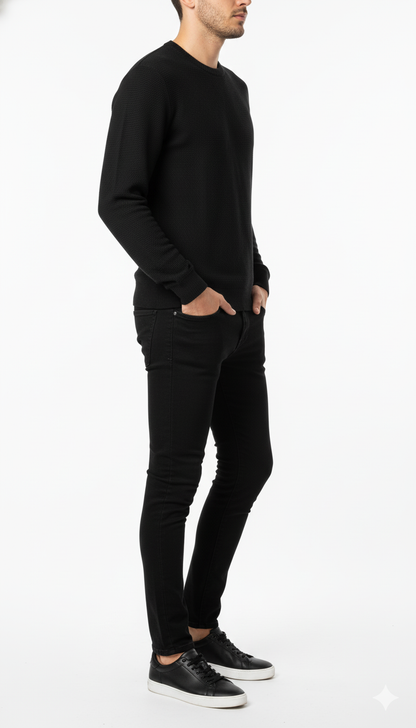 Men's Tonal Shoulder Patch Sweate