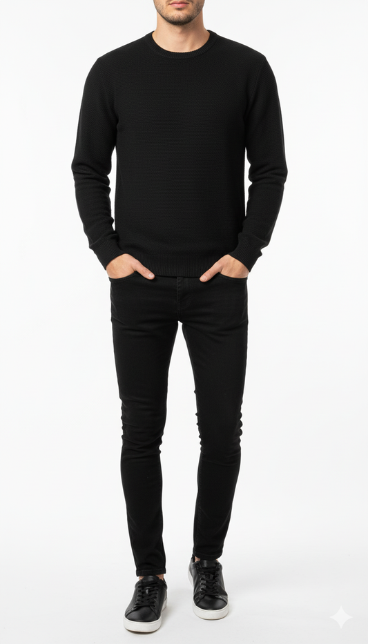 Men's Tonal Shoulder Patch Sweate
