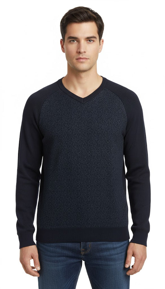 Textured Knit Crewneck Jumper